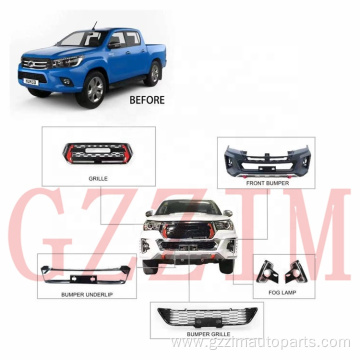 Hilux Revo 2016+ front facelift bumper bodykit